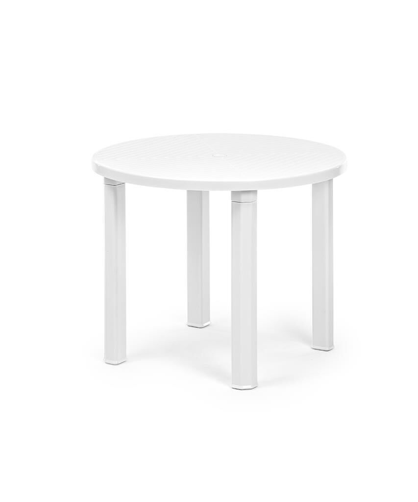 Omnipazar SY-2550 Beyaz Yuvarlak Plastik Masa 90x73 cm