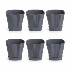 SO-ZB04 Zambak Dekoratif Plastik Saksı 5.6 Lt No:4 Antrasit 6 Adet