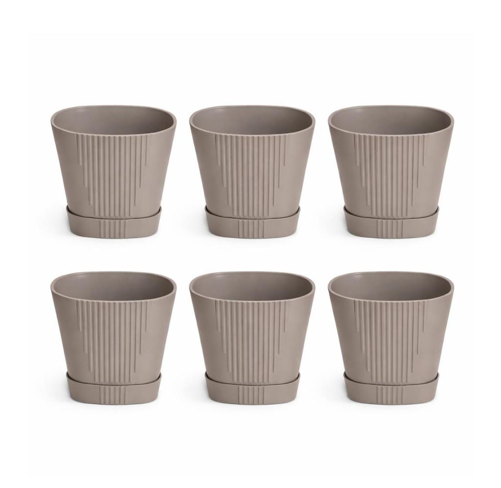 SO-ZB04 Zambak Dekoratif Plastik Saksı 5.6 Lt No:4 Mocha 6 Adet