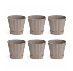 SO-ZB04 Zambak Dekoratif Plastik Saksı 5.6 Lt No:4 Mocha 6 Adet