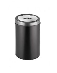 Omnipazar PLX SP-13 Sensörlü Şarjlı Çöp Kovası 13 Lt Paslanmaz Siyah