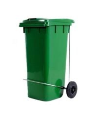 Omnipazar SY-6507 Pedallı Tekerlekli Kapaklı Plastik Çöp Konteyneri 120 lt
