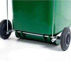 Omnipazar SY-6507 Pedallı Tekerlekli Kapaklı Plastik Çöp Konteyneri 120 lt YEŞİL