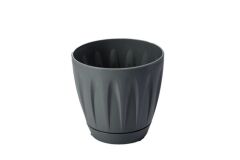 Omnipazar SO-P001 Papatya Saksı Takım 0,7 Litre No 1 Antrasit (116)