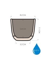 Omnipazar KRS-381 Dekoratif Plastik Mercan Kare Saksı 0.27 Litre No 1