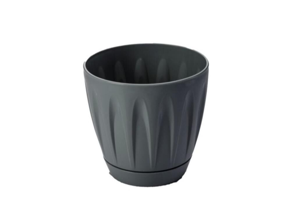 Omnipazar SO-P002 Papatya Saksı Takım 1,5 Litre No 2 Antrasit (116)