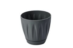 Omnipazar SO-P002 Papatya Saksı Takım 1,5 Litre No 2 Antrasit (116)