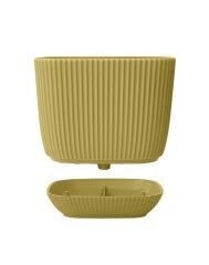 Omnipazar KRS-382 Dekoratif Plastik Mercan Kare Saksı 0.67 Litre No 2