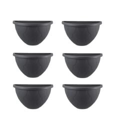 Omnipazar SO-DD03 Dekoratif Damla Duvar Saksı 3.4 Litre Antrasit 6 Adet