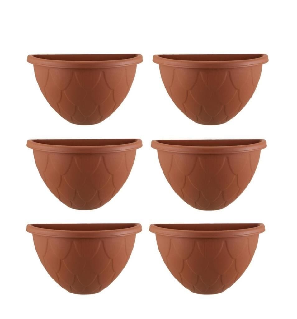 Omnipazar SO-DD03 Dekoratif Damla Duvar Saksı 3.4 Litre Kiremit 6 Adet