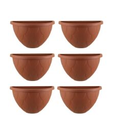 Omnipazar SO-DD03 Dekoratif Damla Duvar Saksı 3.4 Litre Kiremit 6 Adet