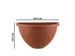 Omnipazar SO-DD03 Dekoratif Damla Duvar Saksı 3.4 Litre Kiremit 6 Adet