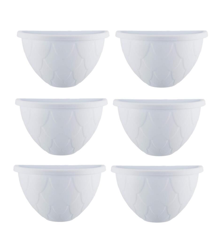 Omnipazar SO-DD03 Dekoratif Damla Duvar Saksı 3.4 Lt Beyaz 6 Adet