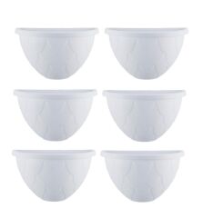 Omnipazar SO-DD03 Dekoratif Damla Duvar Saksı 3.4 Lt Beyaz 6 Adet