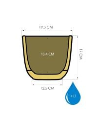 Omnipazar KRS-384 Dekoratif Plastik Mercan Kare Saksı 4 Litre No 4