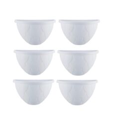 Omnipazar SO-DD02 Dekoratif Damla Duvar Saksı 2.4 Litre Beyaz 6 Adet