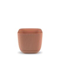Omnipazar KRS-384 Dekoratif Plastik Mercan Kare Saksı 4 Litre No 4 Soft Pembe