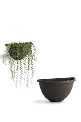 Omnipazar SO-DD01 Dekoratif Damla Duvar Saksı 1.4 Litre Antrasit 6 Adet