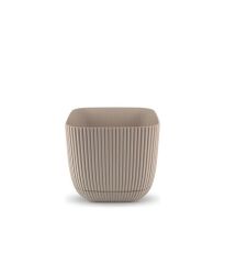 Omnipazar KRS-384 Dekoratif Plastik Mercan Kare Saksı 4 Litre No 4 Bej