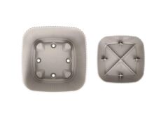 Omnipazar KRS-384 Dekoratif Plastik Mercan Kare Saksı 4 Litre No 4 Bej