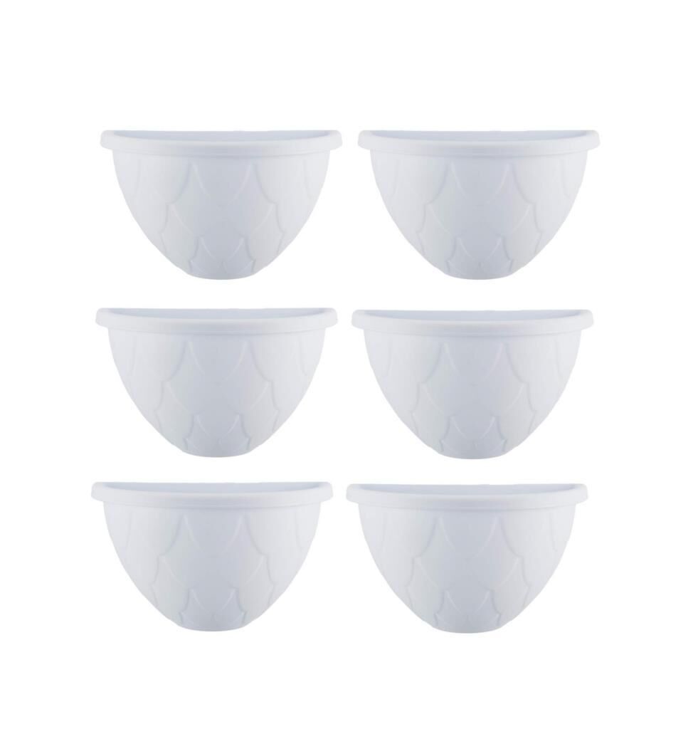 Omnipazar SO-DD01 Dekoratif Damla Duvar Saksı 1.4 Litre Beyaz 6 Adet