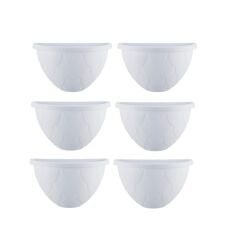 Omnipazar SO-DD01 Dekoratif Damla Duvar Saksı 1.4 Litre Beyaz 6 Adet