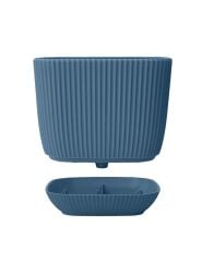 Omnipazar KRS-383 Dekoratif Plastik Mercan Kare Saksı 1.8 lt 6 Renk Set