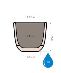 Omnipazar KRS-384 Dekoratif Plastik Mercan Kare Saksı 4 lt 6 Renk Set