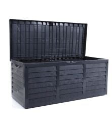 Omnipazar SO-BDS1 Tekerlekli Bahçe Depolama Sandığı Antrasit 320 Litre