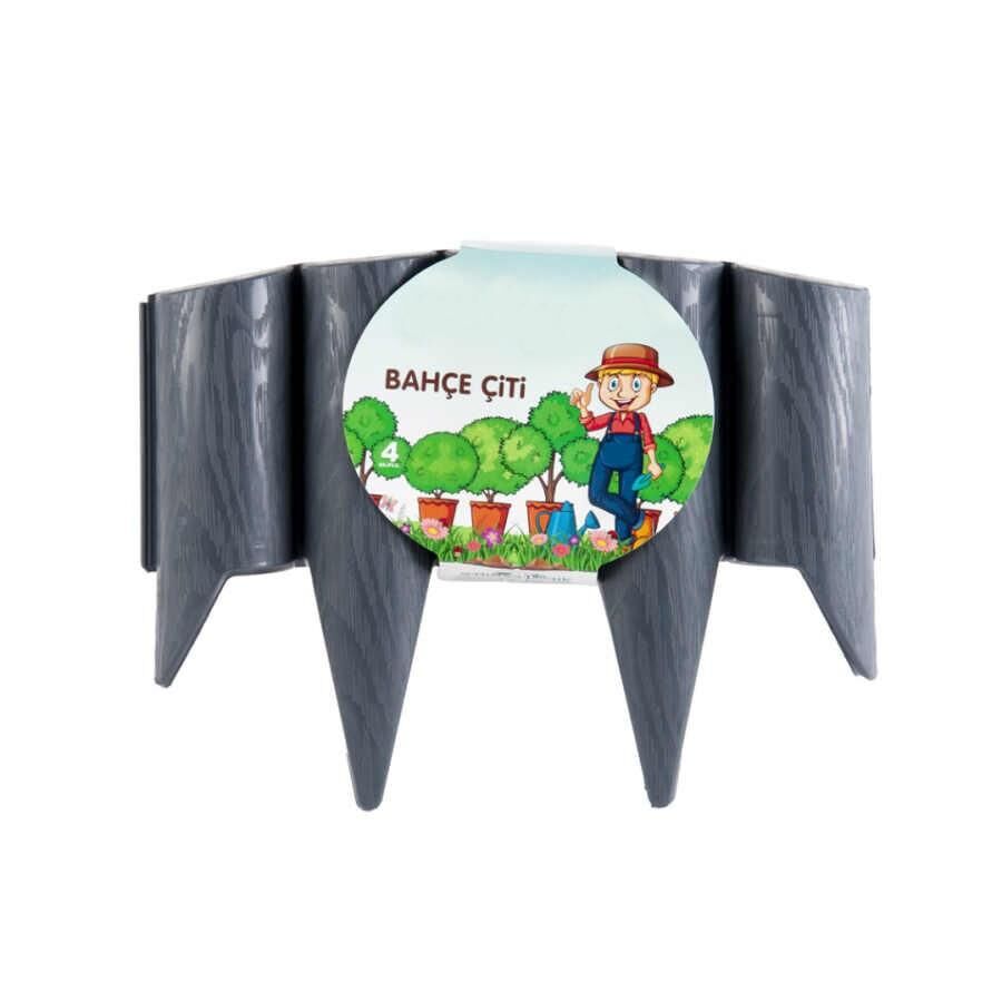 Omnipazar SO-IBC3 Eko İstanbul Bahçe Çiti 4'lü Set 31x23 cm Antrasit (116)