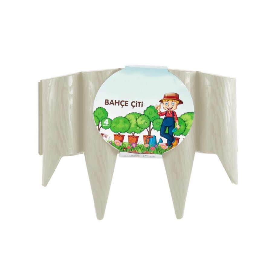 Omnipazar SO-IBC3 Eko İstanbul Bahçe Çiti 4'lü Set 31x23 cm Kirli Beyaz (113)