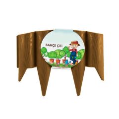 Omnipazar SO-IBC3 Eko İstanbul Bahçe Çiti 4'lü Set 31x23 cm Kahverengi