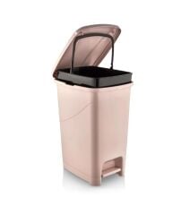 Omnipazar SRL-3030 Slim Pedallı Plastik Çöp Kovası İç Kovalı 40 litre Pembe