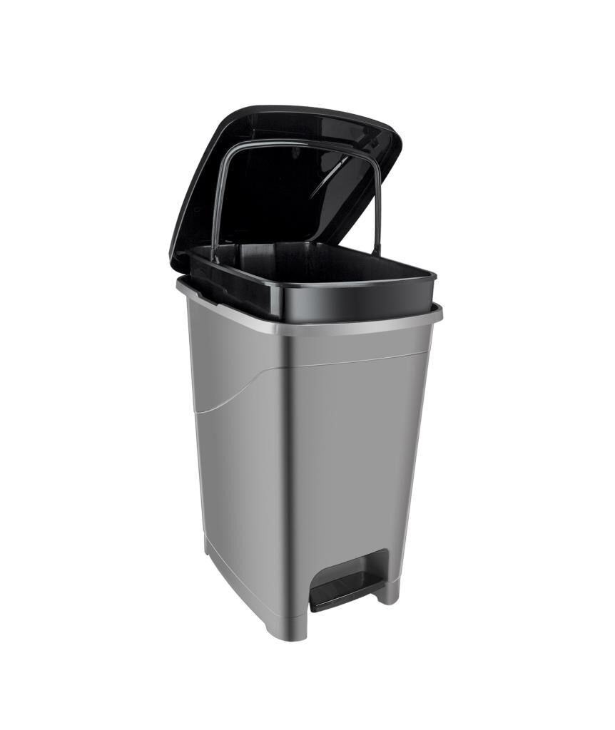 Omnipazar SRL-3030 Slim Pedallı Plastik Çöp Kovası İç Kovalı 40 lt
