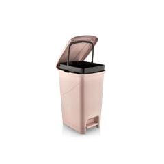 Omnipazar SRL-3028 Slim Pedallı İç Kovalı Plastik Çöp Kovası 15 Litre Pembe