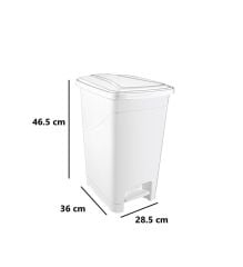 Omnipazar SRL-3029 Slim Pedallı Plastik Çöp Kovası İç Kovalı 25 lt