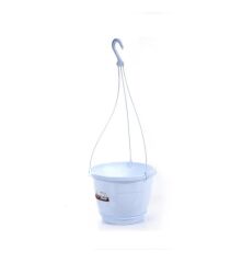 Omnipazar SO-SM01 Safir Makrome Askılı Balkon Saksı 1,7 lt Beyaz 6 Adet