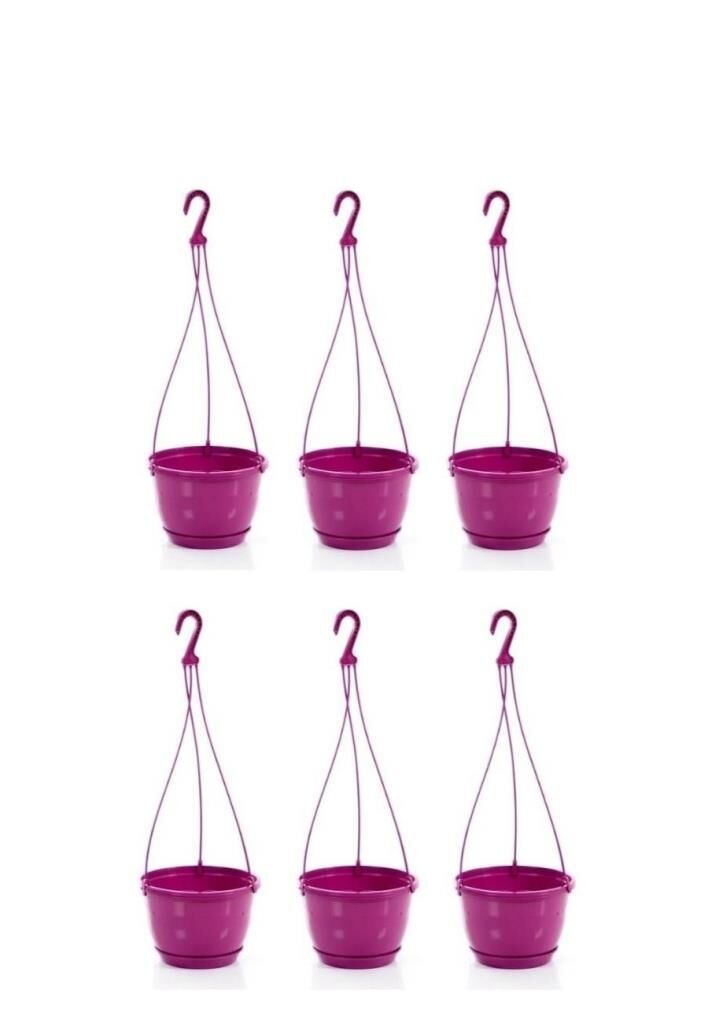 Omnipazar SO-SM02 Safir Makrome Askılı Balkon Saksı 3.4 lt Vişne 6 Adet