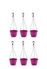 Omnipazar SO-SM02 Safir Makrome Askılı Balkon Saksı 3.4 lt Vişne 6 Adet