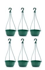 Omnipazar SO-SM03 Safir Makrome Askılı Balkon Saksı 6 lt Yeşil 6 Adet