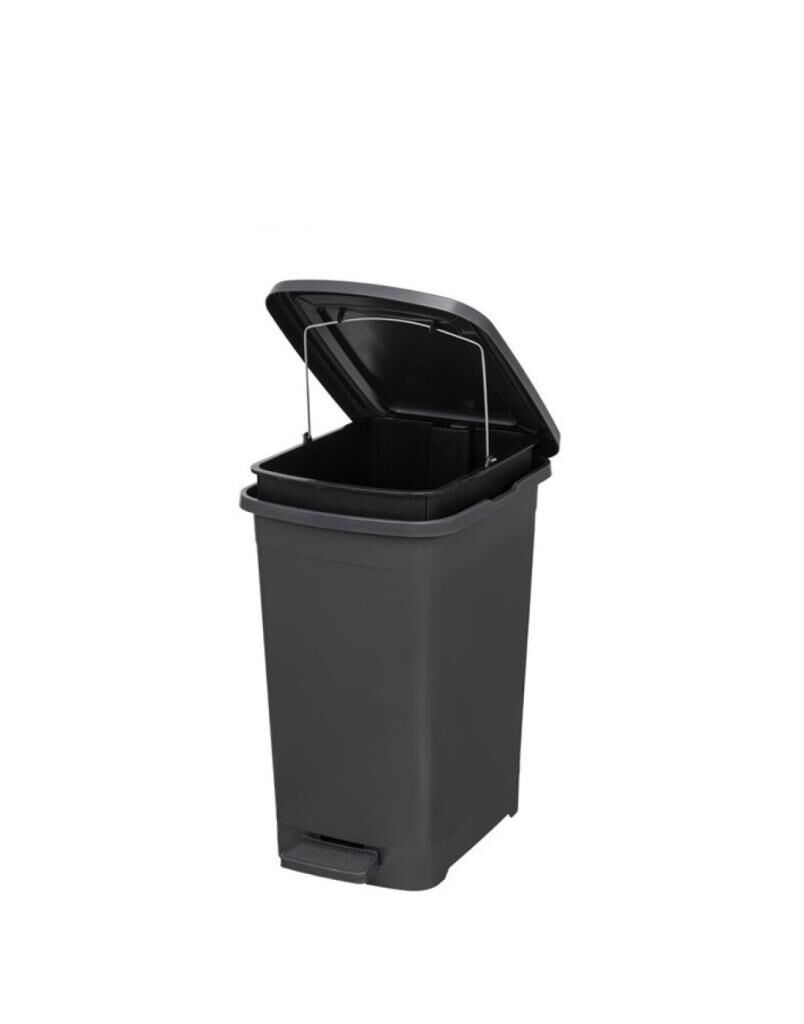 Omnipazar ELF-İ344 Slim Pedallı Plastik Çöp Kovası İç Kovalı 8 lt