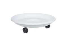Omnipazar SO-TT01 Tekerlekli Saksı Tabağı No 1 Beyaz 3 Adet
