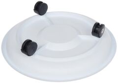 Omnipazar SO-TT02 Tekerlekli Saksı Tabağı No 2 Beyaz 3 Adet