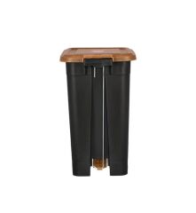 Omnipazar ELF-W342 25 lt Ahşap Desenli Slim Pedallı Plastik Çöp Kovası İç Kovasız