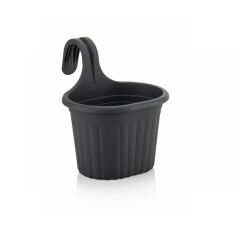 Omnipazar SO-TOM1 Tombik Askılı Balkon Saksı 3 Litre No 1 Antrasit (116)