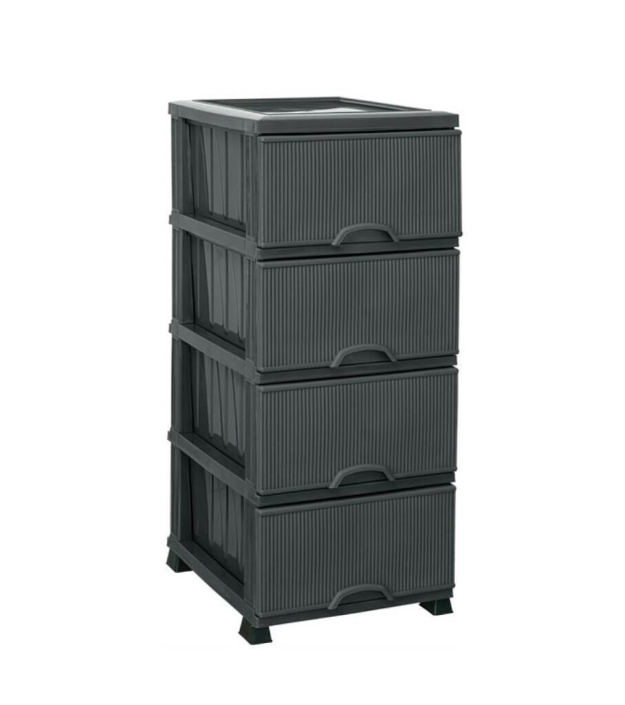 Omnipazar ELF-N293 Nostalji Plastik Mutfak Komidin Sebzelik 4 Katlı