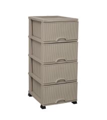 Omnipazar ELF-N293 Nostalji Plastik Mutfak Komidin Sebzelik 4 Katlı