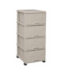 Omnipazar ELF-N293 Nostalji Plastik Mutfak Komidin Sebzelik 4 Katlı