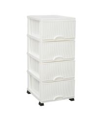 Omnipazar ELF-N293 Nostalji Plastik Mutfak Komidin Sebzelik 4 Katlı