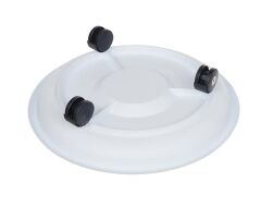 Omnipazar SO-TT03 Tekerlekli Saksı Tabağı No 3 Beyaz 3 Adet